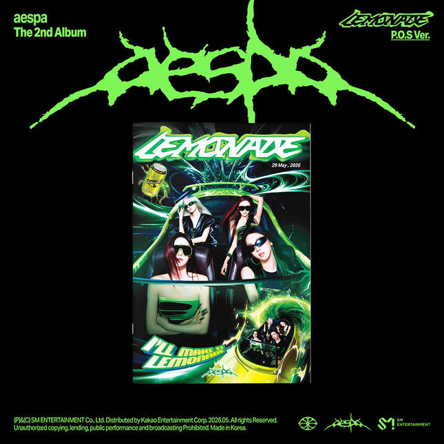 AESPA - LEMONADE 2ND ALBUM TOWER RECORD GIFT P.O.S VER - COKODIVE