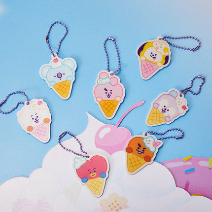 BT21 ON THE CLOUD RENTICULAR KEYRING - COKODIVE