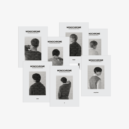 BTS - POP UP : MONOCHROME OFFICIAL MD POSTCARD BOOK - COKODIVE