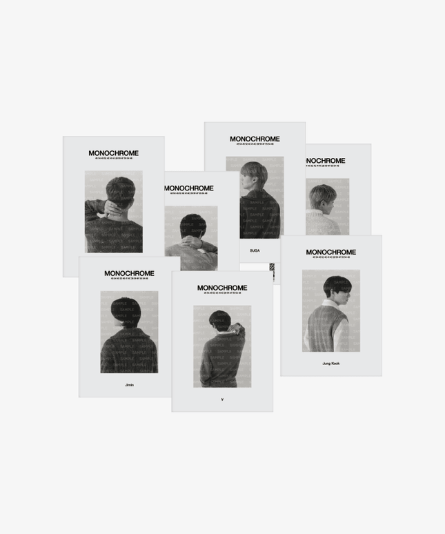 BTS - POP UP : MONOCHROME OFFICIAL MD POSTCARD BOOK - COKODIVE