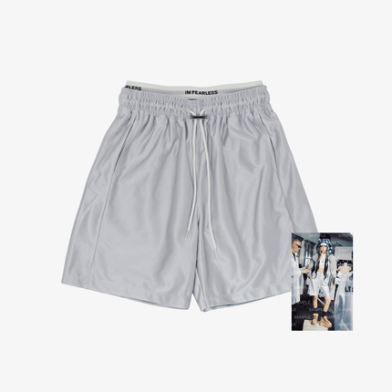 LE SSERAFIM - OFFICIAL MD OVERSIZED SHORTS LIGHT GREY - COKODIVE