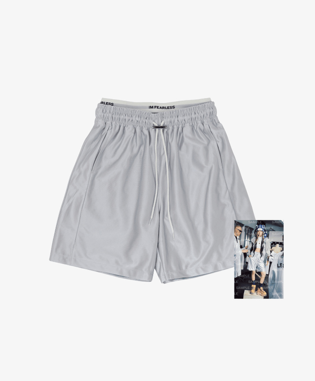 LE SSERAFIM - OFFICIAL MD OVERSIZED SHORTS LIGHT GREY - COKODIVE