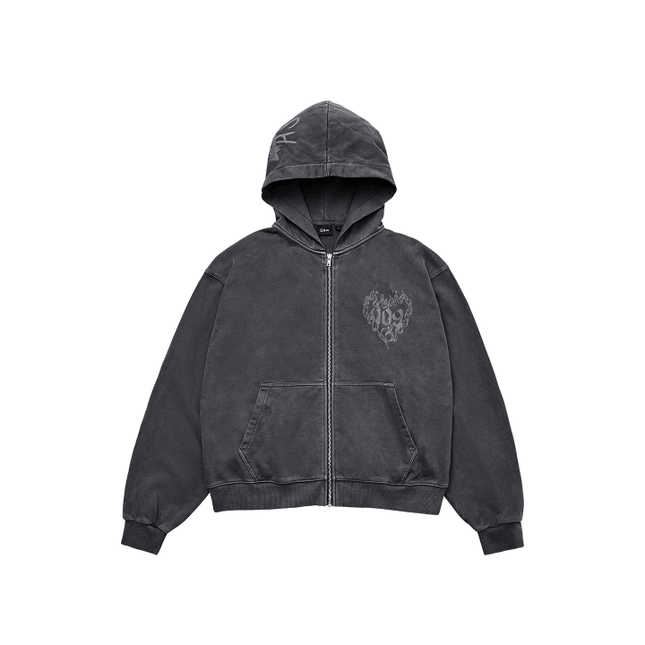 ENHYPEN - ARTIST MADE COLLECTION BY ENHYPEN OFFICIAL MD 109 ZIP UP HOODIE CHARCOAL BY SUNGHOON - COKODIVE