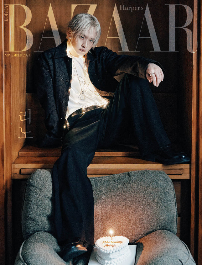 STRAY KIDS LEE KNOW - BAZAAR MAGAZINE 2025 NOVEMBER ISSUE COVER C - COKODIVE