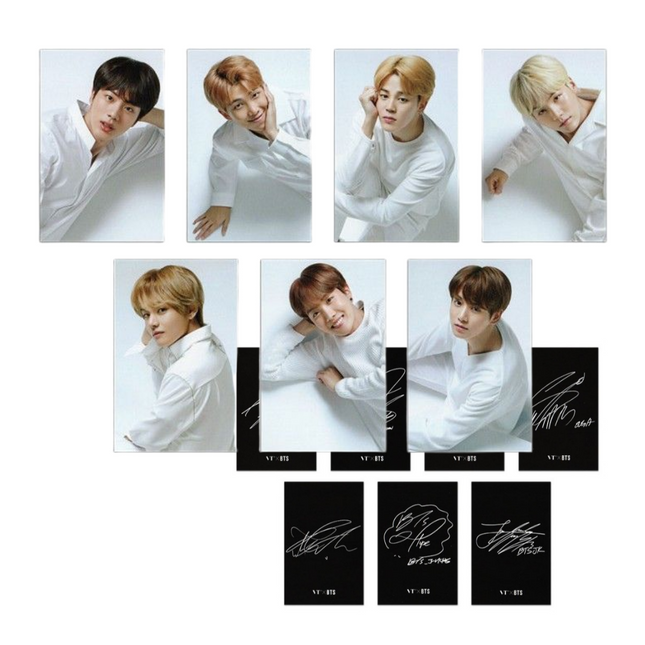 BTS - BTS X VT PHOTOCARD SET WITH PRINTED SIGNATURE (7EA) BLACK VER - COKODIVE