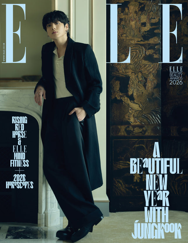 BTS JUNG KOOK - ELLE MAGAZINE 2026 JANUARY ISSUE COVER G - COKODIVE