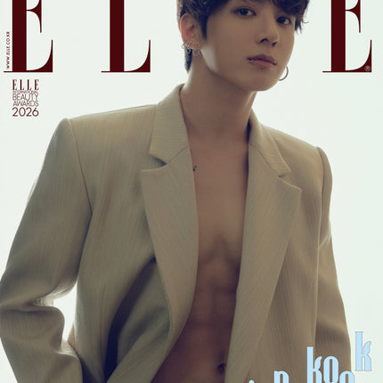 BTS JUNG KOOK - ELLE MAGAZINE 2026 JANUARY ISSUE COVER H - COKODIVE