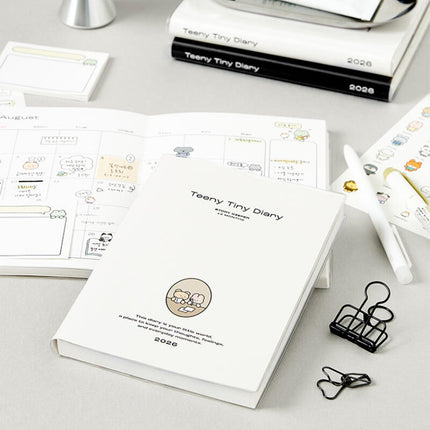 2026 TEENY TINY FRIENDS DIARY WHITE - COKODIVE