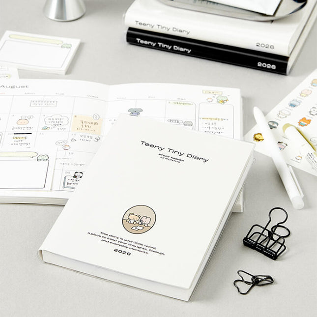 2026 TEENY TINY FRIENDS DIARY WHITE - COKODIVE