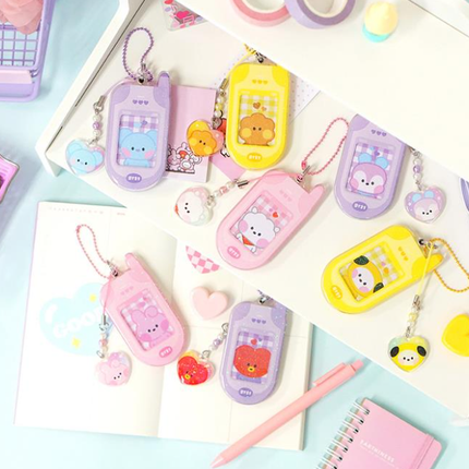 BT21 MININI RETRO PHONE KEYRING - COKODIVE