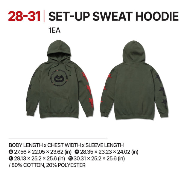 BTS J-HOPE - HOPE ON THE STAGE TOUR OFFICIAL MD SET-UP SWEAT HOODIE - COKODIVE