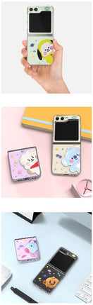 BT21 FLUFFY GALAXY Z FLIP5 CLEAR SLIM CASE - COKODIVE