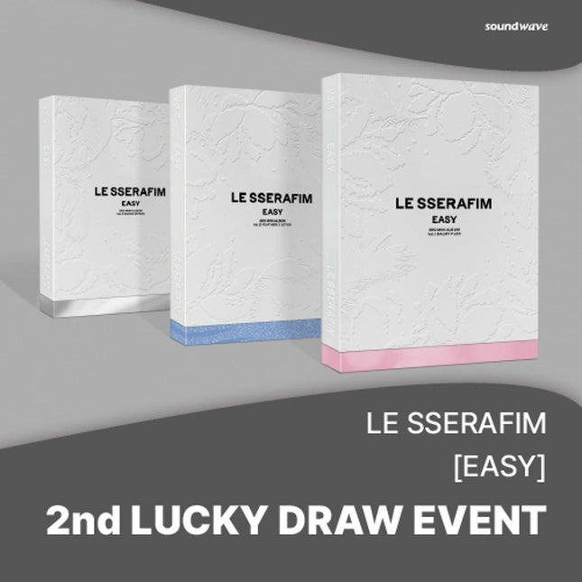 LE SSERAFIM - EASY 3RD MINI ALBUM SOUNDWAVE 2ND LUCKY DRAW EVENT SET - COKODIVE