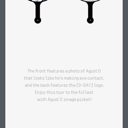 SUGA - AGUST D TOUR D-DAY OFFICIAL MD - COKODIVE