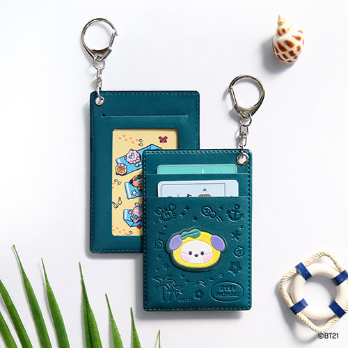 BT21 MININI LEATHER PATCH CARD HOLDER VACANCE - COKODIVE