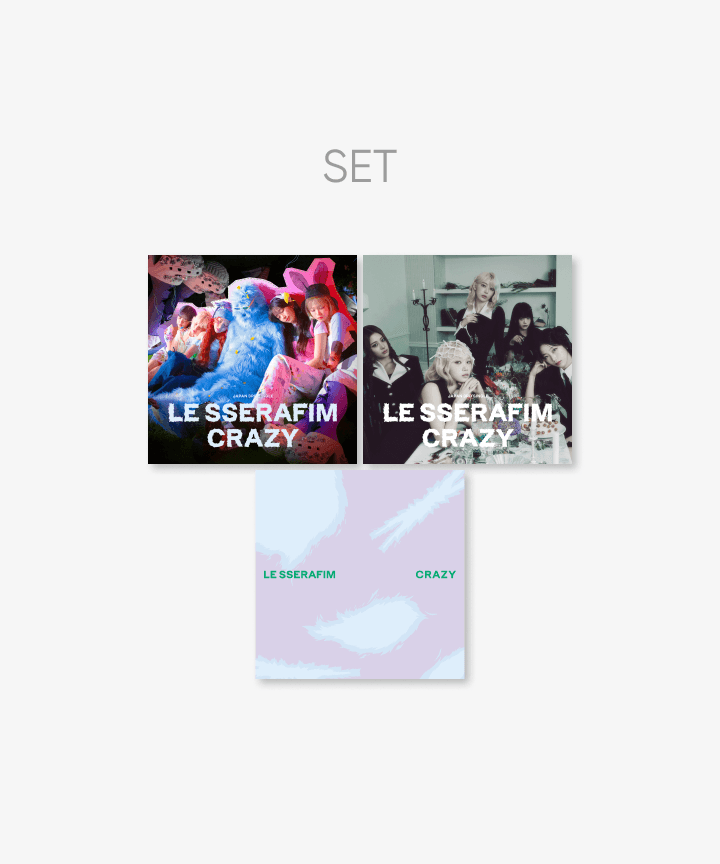 LE SSERAFIM - [CRAZY] 4th Mini Album 3 Version SET