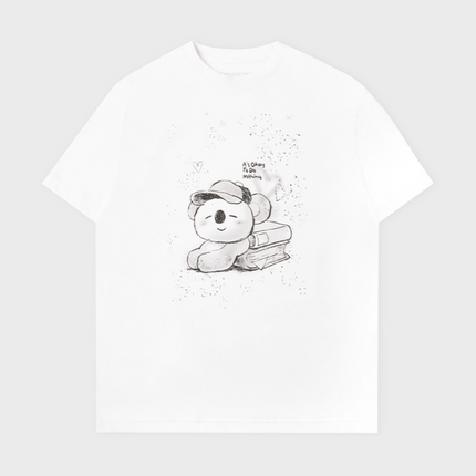 BT21 BASIC DRAWING SHORT SLEEVE TSHIRT WHITE KOYA - COKODIVE