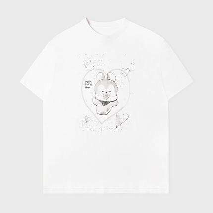 BT21 BASIC DRAWING SHORT SLEEVE TSHIRT WHITE MANG - COKODIVE