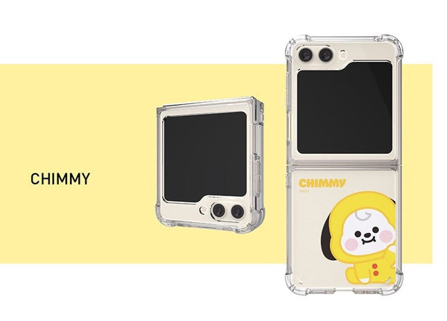 BT21 BABY GALAXY Z FLIP5 CLEAR AIR CUSHION REINFORCED CASE - COKODIVE