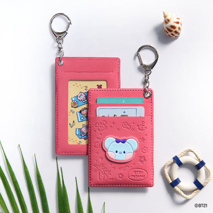 BT21 MININI LEATHER PATCH CARD HOLDER VACANCE - COKODIVE