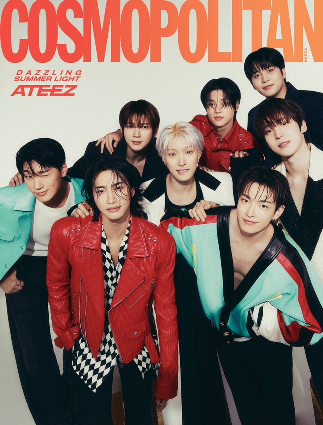 ATEEZ COSMOPOLITAN MAGAZINE 2024 JULY ISSUE GROUP A COVER - COKODIVE