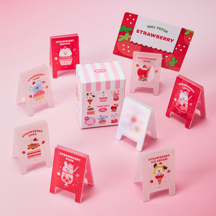 BT21 - STRAWBERRY PARTY RANDOM ACRYLIC MULTI CLIP - COKODIVE