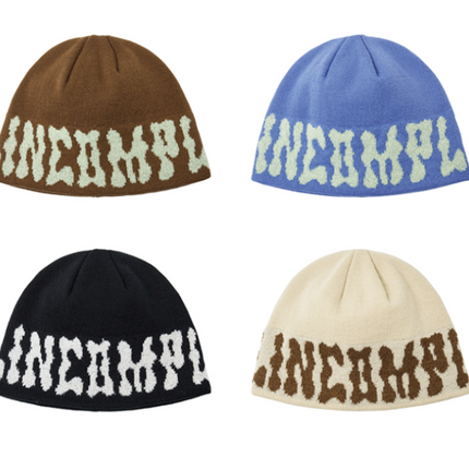 [BTS V PICK] POMPOM LOGO JACQUARD BEANIE (4 COLORS) - COKODIVE