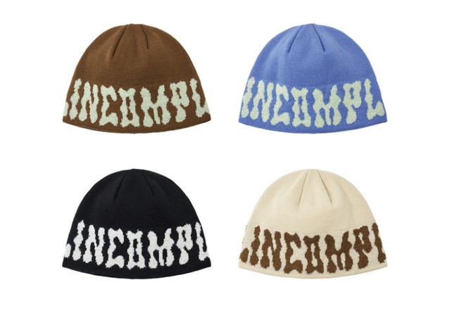 [BTS V PICK] POMPOM LOGO JACQUARD BEANIE (4 COLORS) - COKODIVE