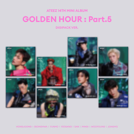 ATEEZ - GOLDEN HOUR : PART.5 14TH MINI ALBUM DIGIPACK VER SET 1 - COKODIVE