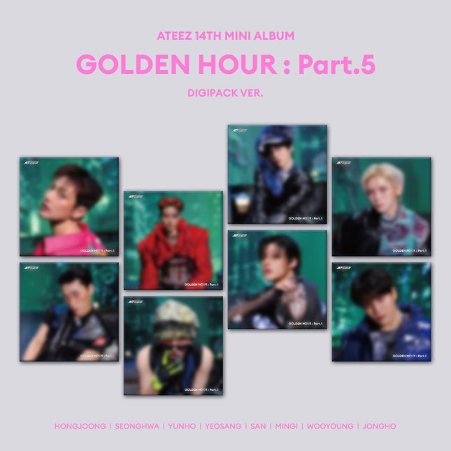 ATEEZ - GOLDEN HOUR : PART.5 14TH MINI ALBUM DIGIPACK VER SET 1 - COKODIVE