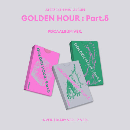 ATEEZ - GOLDEN HOUR : PART.5 14TH MINI ALBUM MAKESTAR GIFT POCAALBUM VER SET - COKODIVE