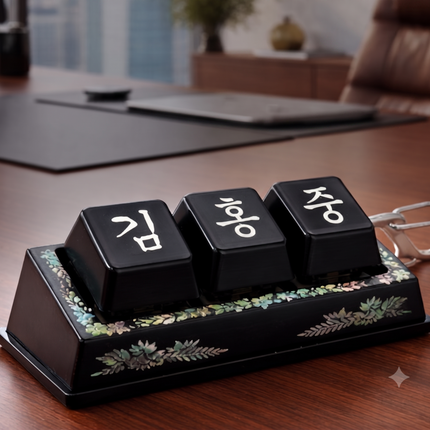 [FOR ATINY] CUSTOM ATEEZ BIAS KOREAN NAME MOP PATTERN KEYCAP KEYRING - COKODIVE