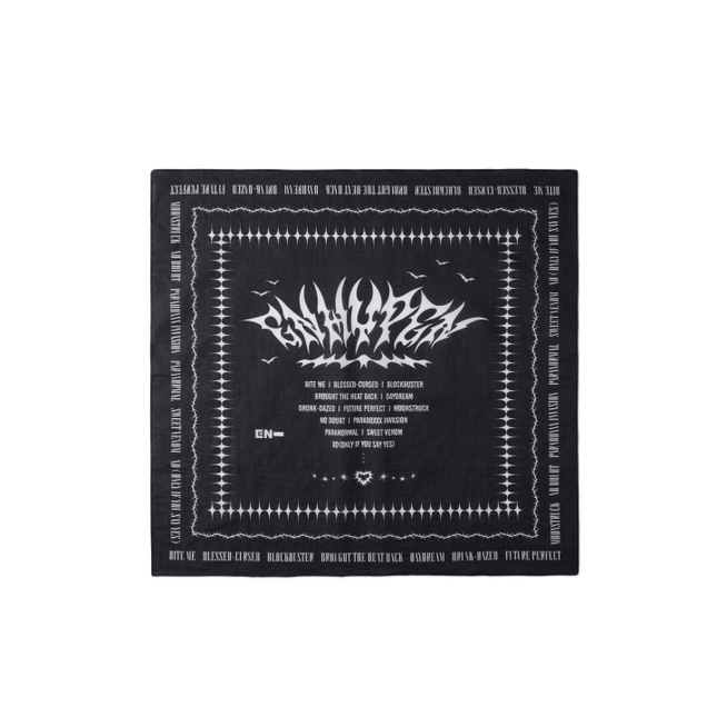 ENHYPEN - ORANGE COUNTRY CALIFORNIA POP UP OFFICIAL MD BANDANA BLACK - COKODIVE