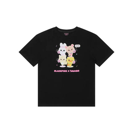BLACKPINK - BLACKPINK X TAMAGOTCHI OFFICIAL MD BASIC T-SHIRT BLACK - COKODIVE