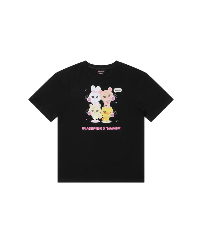BLACKPINK - BLACKPINK X TAMAGOTCHI OFFICIAL MD BASIC T-SHIRT BLACK - COKODIVE
