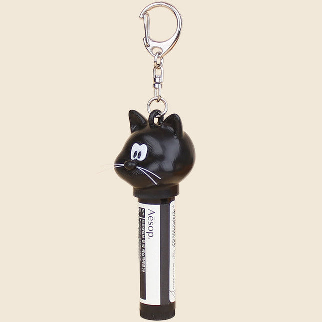 [BTS SUGA PICK] BLACK CAT LIP COVER KEYCHAIN - COKODIVE