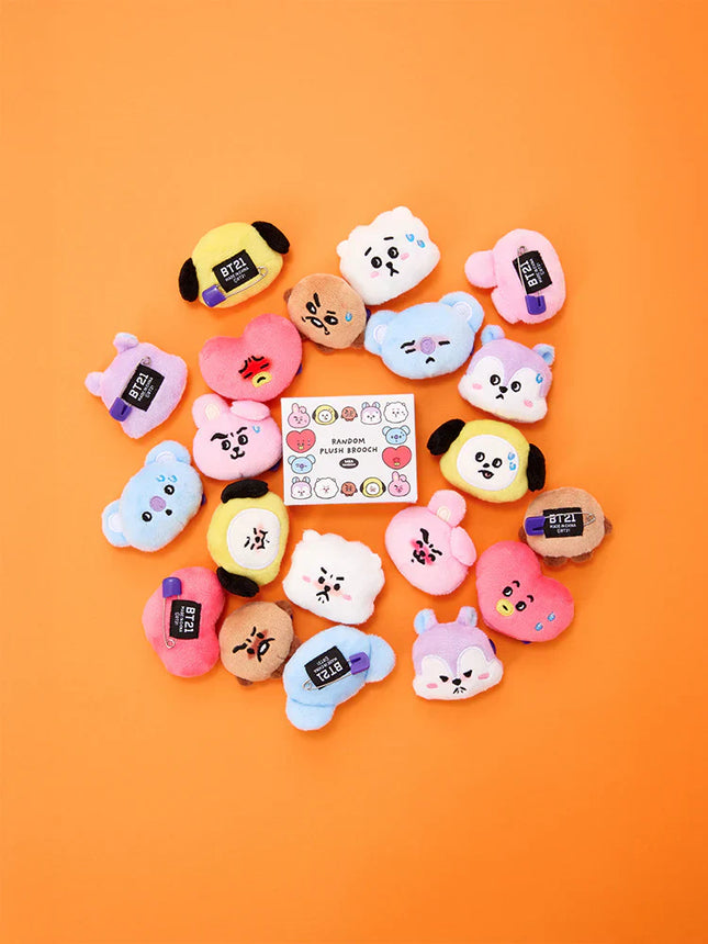BT21 - TODAY'S FACE RANDOM FACE PLUSH BROACH (1P) - COKODIVE