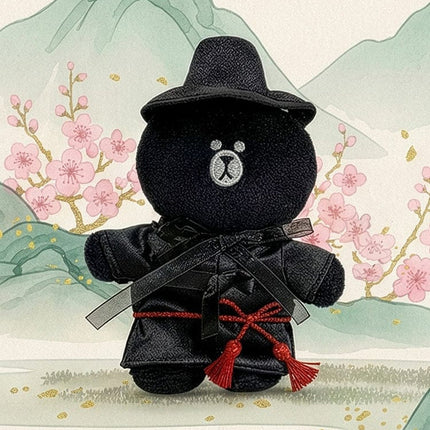 LINE FRIENDS BROWN UNDERWORLD SAJA PLUSH KEYRING K-SOUVENIR - COKODIVE