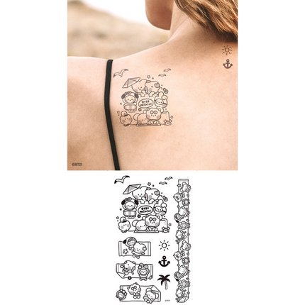 BT21 MININI TATOO STICKER SUMMER SKY - COKODIVE