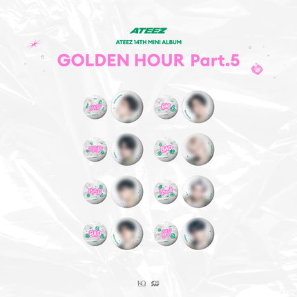 ATEEZ - GOLDEN HOUR : PART.5 POP UP OFFICIAL MD CAN BADGE SET - COKODIVE
