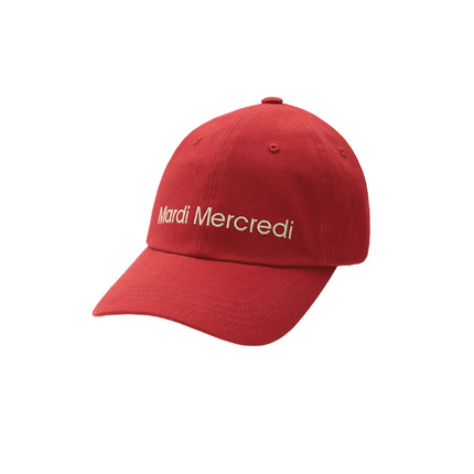 [WITH SVT JEONGHAN] CAP MARDI MERCREDI LOGO (RED CREAM)