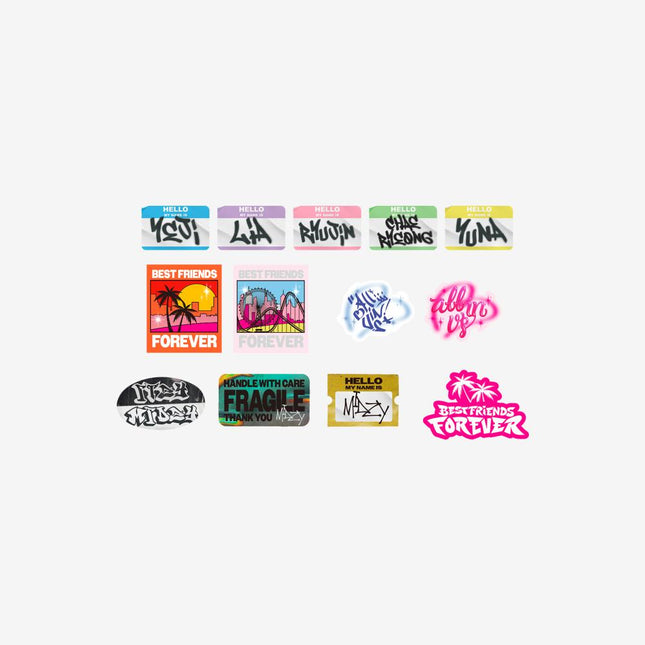 ITZY - 2024 BEST FRIENDS FOREVER OFFICIAL MD CARRIER STICKER SET - COKODIVE