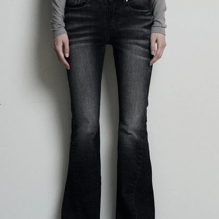 CAT WASHING DENIM PANTS BLACK - COKODIVE