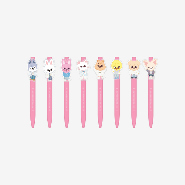 STRAY KIDS - SKZ 5'CLOCK 5TH FAN MEETING OFFICIAL MD SKZOO CHARACTER GEL PEN - COKODIVE