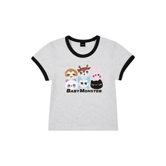 BABYMONSTER - CHOOM WORLD TOUR IN SEOUL OFFICIAL MD CHARACTER RINGER T-SHIRT - COKODIVE