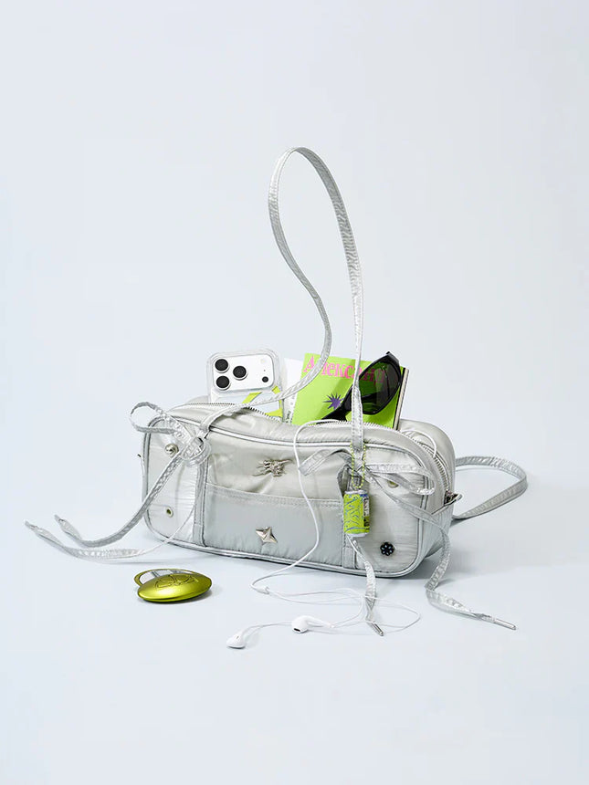 AESPA - COLLER AESPA EDITION COLLER BAGUETTE BAG PEARL GRAY - COKODIVE