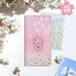 BT21 - CHERRY BLOSSOM LEATHER PATCH PASSPORT COVER L COOKY - COKODIVE