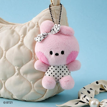 BT21 - DOT RIBBON PLUSH KEYRING (COOKY) - COKODIVE