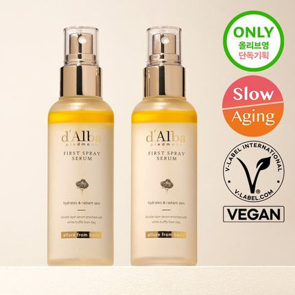D'ALBA WHITE TRUFFLE FIRST SPRAY SERUM 100ml DOUBLE PACK - COKODIVE
