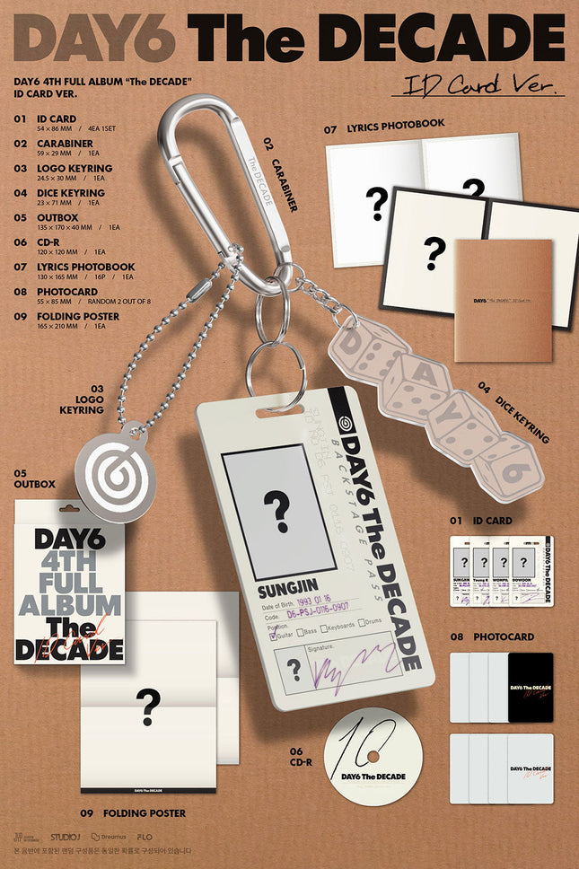 DAY6 - THE DECADE 4TH ALBUM MD (ID CARD) VER - COKODIVE